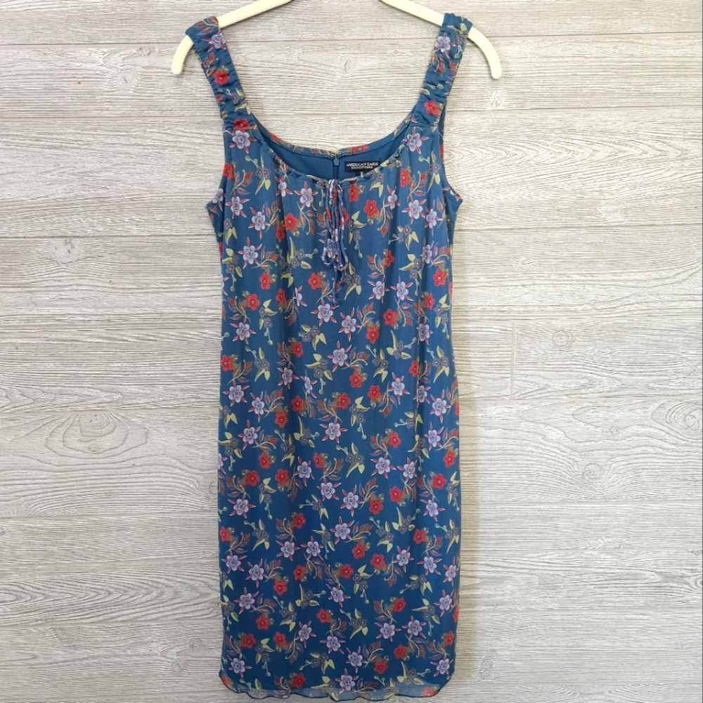 Y2K American Eagle Outfitters floral peasant dress 6
